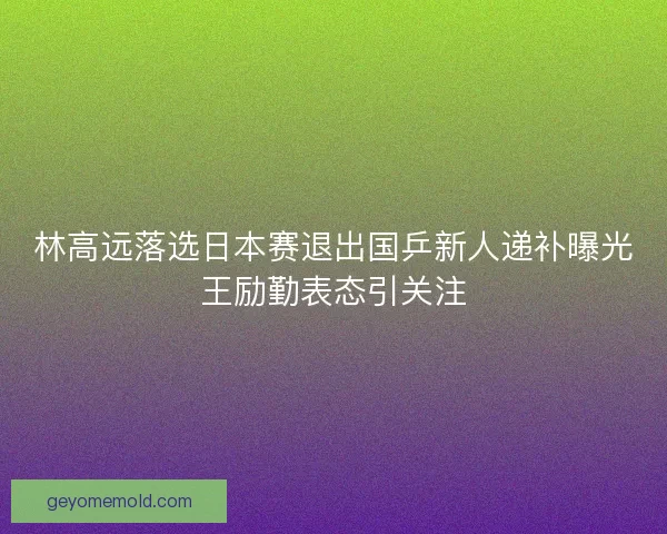 林高远落选日本赛退出国乒新人递补曝光王励勤表态引关注